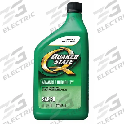 QUAKER STATE Engine Oil: Conventional, 1 qt Size, Bottle, 30 - Gasoline Engine Oil
