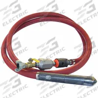 VIBCO Pneumatic Vibrator: 1 3/4 in Head Dia, 10 ft Shaft Lg, 14 in Radius of Vibration (MPN KA-1-3/4). Key specifications — attr125265: VIBCO; attr125297: Quick Connect.