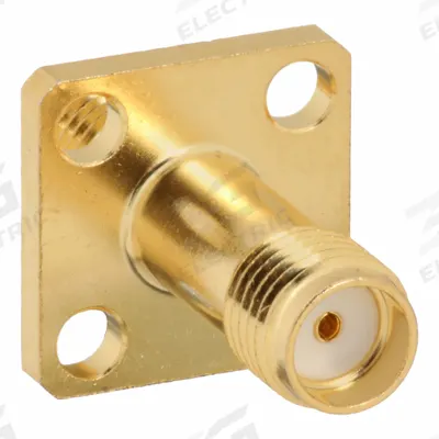 POMONA Female Panel Mount Adapter: SMA Female Panel Mount Adapter, 1000 Vrms - SMA Adapters, Terminations & Connectors