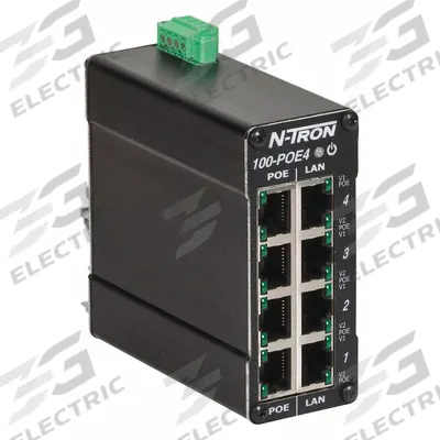 RED LION Ethernet Switch: Unmanaged, DIN Rail, 4 Ports, RJ45 - DIN Rail-Mount Ethernet Switches