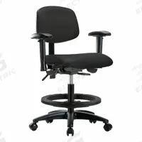 Ergonomic Chair: Vinyl, Arms Included, Ht Range 21 in to 28 1/4 in, 18 1/2 in Seat Wd, 17 in Seat Dp (MPN BR-VMBCH-RG-T1-A1-BF-RC-8540). Key specifications — Foot Support: Yes; Back Tilt Backward: 13.5°; Back Tilt Forward: 10.5°; Base Material: Nylon; Brand: APPROVED VENDOR; Product Type: Ergonomic Chair; ESD-Safe: Not ESD Safe; Seat Tilt Backward: 3°.