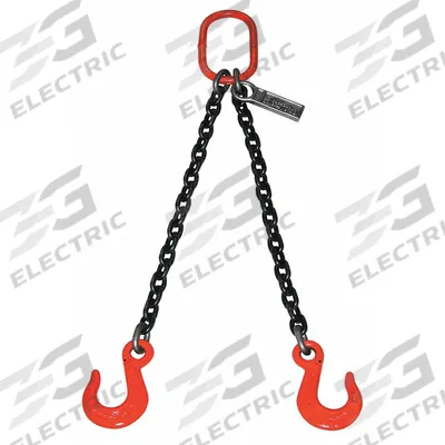 LIFT-ALL Double Leg Chain Sling: 3/4 in Chain Trade Size, 100 Chain Grade, Sling Hook - Grade-100 Double-Leg Chain Slings