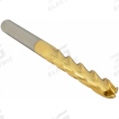 APPROVED VENDOR Ball End Mill: Carbide, TiN Coated, 4 Flute, 1" Mill Dia, 3" LOC, 6" OAL (MPN 229-001091) - General Purpose Carbide Ball End Mills