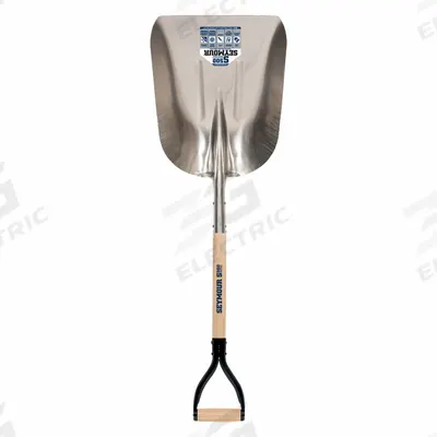 SEYMOUR MIDWEST Scoop Shovel: Aluminum, 15 1/2 in Blade Wd, 20 in Blade Lg, 0.8 in Gauge - Standard Scoop Shovels