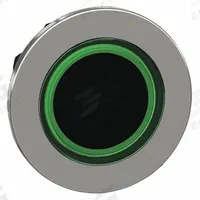 SCHNEIDER Flush Push Button: Green, 30 mm Mounting Size, Metallic, Momentary (MPN ZB4FW933). Key specifications — Brand: SCHNEIDER; Action: Momentary; Series: XB4; Push Button Material Type: Metallic.
