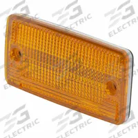 GROTE Cab Marker Lamp: Marker Light, Incandescent, Rectangular, Recessed Mount, Amber, Bracket (MPN 46913). Key specifications — Lens Color: Amber; Brand: GROTE; Electrical Connection: Pigtail; Lighting Technology: Incandescent; Mount Type: Bracket; SAE Lens Code: P2.