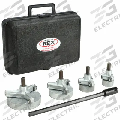 WHEELER-REX Pipe Fitting Reamer Kit: 4 in Max. Pipe Dia., For ABS/PVC - Pipe Fitting Reamers for Plastic Pipe