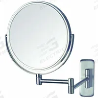SEE ALL Makeup Mirror: Round, Glass, 13 in Overall Ht, 11 in Overall Wd, 3 in Overall Dp, Wall, 7X (MPN JCSA897). Key specifications — Brand: SEE ALL INDUSTRIES; Frame Material: Metal; Frame Finish: Chrome; Frame Color: Silver; Mirror Edge Style: Polished Edge; Lighted: No.