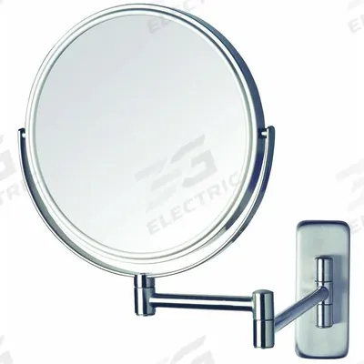 SEE ALL INDUSTRIES Makeup Mirror: Round, Glass, 13 in Overall Ht, 11 in Overall Wd, 3 in Overall Dp - Makeup Mirrors