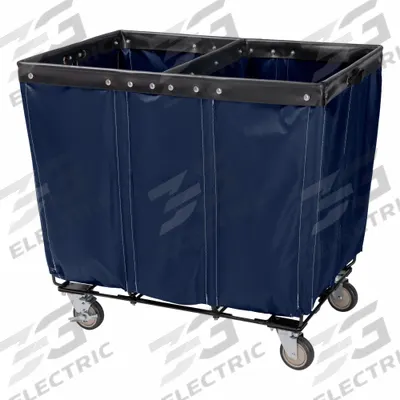 ROYAL BASKET TRUCKS Basket Truck: 14.9 cu ft, 42 lb, 36 in L x 26 in W x 33 1/2 in H - Split Compartment Basket Trucks with Mildew-Resistant Vinyl Liner
