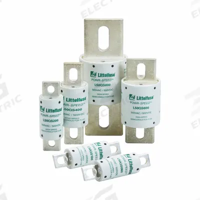 LITTELFUSE Semiconductor Fuse: L50QS Series, Very-Fast-Acting, 350 A, 500 V AC - Very-Fast-Acting Bolt-On Fuses