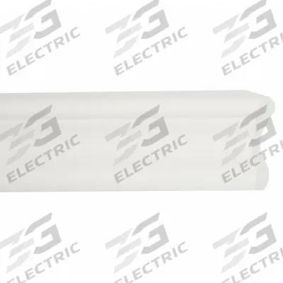 ACROVYN Accent Rail: FR-251, PETG, White, 2 1/2 in Overall Ht - PETG Crash Rails & Bumper Guards
