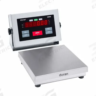 DORAN Industrial Bench Scale: 12 in x 12 in, IP69K, Corded Remote - Bench Scales with Remote Indicator