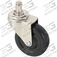 APPROVED VENDOR Stem Caster: Swivel, No Brake, 2 1/2 in Wheel Dia., 7/8 in Wheel Wd, Rubber, Rubber (MPN 416P12). Key specifications — attr1111099: APPROVED VENDOR; attr1111095: Black; attr1176855: Swivel.
