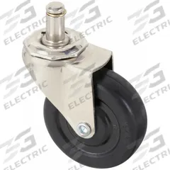 APPROVED VENDOR Stem Caster: Swivel, No Brake, 2 1/2 in Wheel Dia., 7/8 in Wheel Wd, Rubber, Rubber (MPN 416P12). Key specifications — attr1111099: APPROVED VENDOR; attr1111095: Black; attr1176855: Swivel.