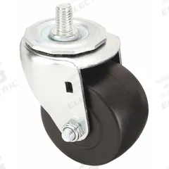 APPROVED VENDOR Stem Caster: 3 in Wheel Dia., 1 3/4 in Wheel Wd, Swivel, Swivel, 1/2 in Stem Dia. (MPN 20TM58). Key specifications — Brand: APPROVED VENDOR; Thread Size: 1/2"-13; Wheel Bearing Type: Roller; Wheel/Tread Color: Black; Roll Up: Swivel.