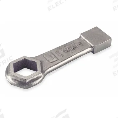 AMPCO Striking Wrench: Aluminum/Bronze, Natural, 2 in Head Size, 11 in Overall Lg - SAE, Straight Handle, 6-Point, Nonsparking, Striking Box End Wrenches