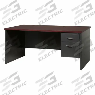 HIRSH Desk Pedestal: Melamine Laminate with Particleboard Core, Mahogany, 1 Pedestals - Pedestal Desks