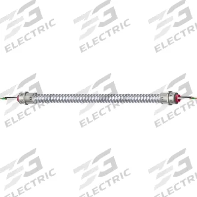 SOUTHWIRE Nonmetallic Clad Whip: 8 AWG, 2 Conductors, 6 ft, 600 V Volt, 12 in Wire Leads - Nonmetallic Cable Whip Assemblies