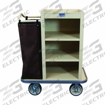 ROYAL BASKET TRUCKS Housekeeping Cart: Beige, 47 in Overall Ht, 22 in Overall Wd - Manual Housekeeping Carts
