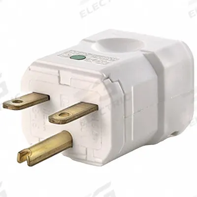 LEVITON Straight Blade Plug: Hospital Grade, 6-15P, 250V AC, 15 A, 2 Pole, 3 Blade - Hinged Plugs