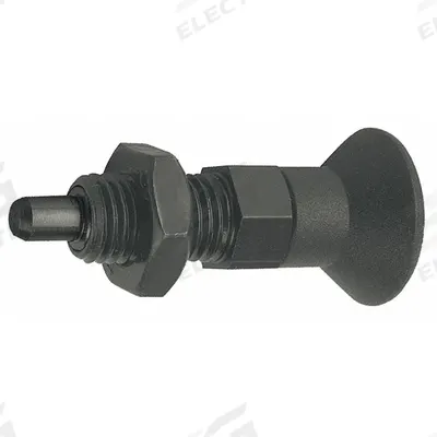 KIPP Indexing Plunger: Nonlocking, Steel, 3/4"-10 Thread - Extended-Pin Pull-Knob Indexing Plungers with Jam Nut