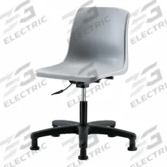 BLUE RIDGE ERGONOMICS Shell Chair: Gray, Plastic Material, 17 in Back Ht, 16 in Seat Wd, Black Frame (MPN SDHCH-RG-RG-GRY). Key specifications — attr982877: Black; attr982865: Gray; attr982870: BLUE RIDGE ERGONOMICS; attr982901: Gray.