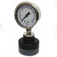 KODIAK Pressure Gauge with Diaphragm Seal: 0 psi to 200 psi, KC301, 2 1/2 in Dial, PTFE, PVC, Bottom (MPN KC301L25200/PLDS-PVC-T12). Key specifications — Brand: KODIAK; Gauge Case Liquid: Glycerin; Seal Fill Liquid: Mineral Oil; Gauge Case Material: 304 Stainless Steel; Seal Lower Housing Material: PVC; Accuracy: ±1.60%; Gauge Wetted Parts: Stainless Steel.
