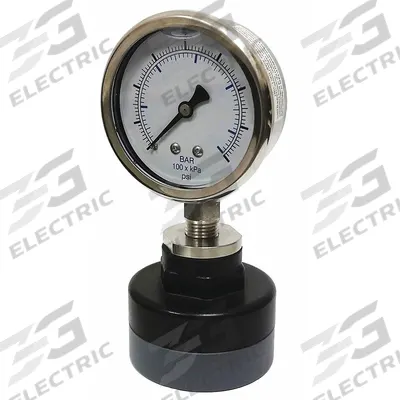 KODIAK Pressure Gauge with Diaphragm Seal: 0 psi to 200 psi, KC301, 2 1/2 in Dial - Dial Pressure Gauges with Thermoplastic Seal