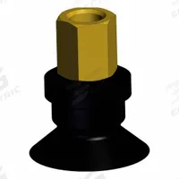 SMC Vacuum Pad: Flat, M5 x 0.8, 16 mm Pad Dia, NBR, Black, 50, 21.5 mm Pad Ht, ZPT (MPN ZPT16UN-B5). Key specifications — attr1019101: ZPT16UN-B5; attr1019103: SMC; attr1019107: 50.