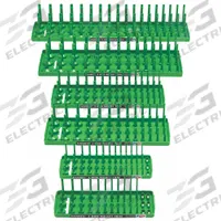 HANSEN Socket Tray: Green, 22 5/8 in Overall Wd, 39_42_45_54 Posts/Slots, Plastic, Sockets (MPN 92014). Key specifications — attr1125348: Plastic; attr1125346: HANSEN; attr1125347: Green; attr1136588: Sockets; attr1125364: Socket Tray.