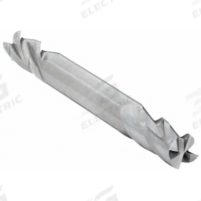 CLEVELAND Square End Mill: Carbide, Double End, 4 Flute, 3/8" Mill Dia, 9/16" LOC - Double-End Carbide Square End Mills for Aluminum