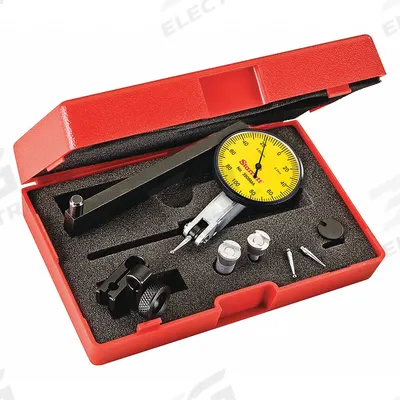 STARRETT Horizontal Dial Test Indicator: 0 mm to 0.2 mm, Horizontal, Metric - Dial Test Indicators - Horizontal & Tilted-Face Styles