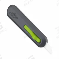 SLICE Utility Knife: 6 in Overall Lg, Plain, 1 1/4 in Overall Wd, Plastic, Black, Quick-Change (MPN 10554GR). Key specifications — attr307884: Quick-Change; attr307885: Ceramic Rounded Tip; attr307882: Black; attr307878: Plain; attr307881: Plastic; attr324892: SLICE.