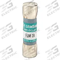 LITTELFUSE Fuse: FLM Series, Midget, Time-Delay, 2 A, 250 V AC, 13/32 in x 1 1/2 in, Non-Indicating (MPN FLM002). Key specifications — Series: FLM; Brand: LITTELFUSE.
