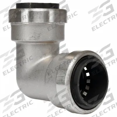 APPROVED VENDOR Push-Fit Elbow Fitting: 90° Elbow, 1 in OD x 1 in OD Size - Stainless Steel Push-to-Connect Tube Fittings