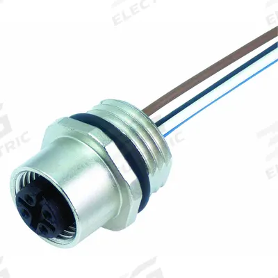 MURRELEKTRONIK Cordset: M12 Female – Front Mounting Receptacle, A, 12 Pins - M12 Receptacles for Signal & Low-Power Applications
