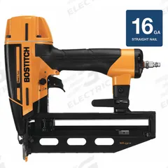 BOSTITCH Air Nail Gun: Finish, 0°, Glue, 1/4 in Male, Combo, Strip Collation, For 16 ga Nail Gauge (MPN BTFP71917). Key specifications — attr1320923: BOSTITCH; attr1320894: Combination.