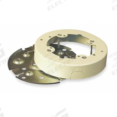 LEGRAND Fixture Box: 500/700, Steel, Ivory - Outlet Boxes for Single-Channel Raceways