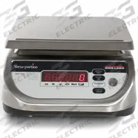 RICE LAKE WEIGHING SYSTEMS Food Scale: 7 7/8 in Weighing Surface Dp, 9 3/8 in Weighing Surface Wd (MPN RLP-15S). Key specifications — Readability: 2 g/0.005 lb/0.05 oz; Brand: RICE LAKE WEIGHING SYSTEMS; IP Rating: IP68.