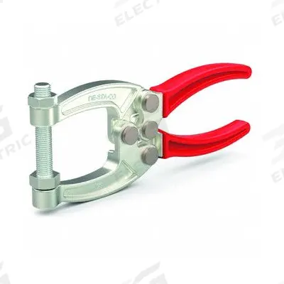 DE-STA-CO Toggle Clamp: Manual Spreading Apart of Handles, 1 Spindles, Steel - Squeeze-Action Plier Toggle Clamps