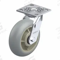 APPROVED VENDOR Plate Caster: Swivel, No Brake, Rubber, 6 in Wheel Dia, 2 in Wheel Wd, Slot, Ball (MPN P21S-RCP060KP-14). Key specifications — Wheel Bearing Type: Ball; Brand: APPROVED VENDOR; Caster Type: Swivel.