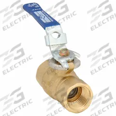 MILWAUKEE VALVE Manual Two-Way Ball Valve: 1/2 in, Brass, Straight, FNPT x FNPT, Full Port Ball Port (MPN 1/2" BA-475BLL). Key specifications — Brand: MILWAUKEE VALVE; Handle: Locking Lever.