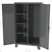GREENE MANUFACTURING, INC. Storage Cabinet: 36 in x 24 in x 84 in, 4 Shelves, 12 ga Panel, Shelves (MPN EX-783-2). Key specifications — attr113700: Adjustable; attr113673: Legs; attr113674: Dark Gray; attr113686: No; attr113685: Assembled; attr113675: Shelves; attr66488: GREENE MANUFACTURING, INC.; attr113676: Hanging Rod and Shelves.