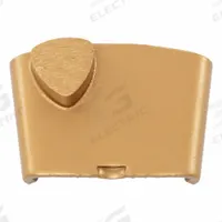 HUSQVARNA Grinding Tool: Hard, 25 Grit, Gold, 1 Segments, Concrete, Clockwise/Counterclockwise (MPN VARI-GRIND EZ H25 SS). Key specifications — attr81237: Gold; attr81244: Metal; attr122184: Grinding Tool; attr122180: Hard Concrete; attr81239: 970704502; attr122178: Triangle; attr81227: HUSQVARNA.