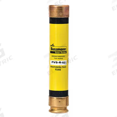 BUSSMANN Solar Fuse: PVS-R Series, Fast-Acting, 60 A - Fast-Acting Cylindrical Fuses