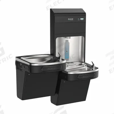 ELKAY Bi-Level Drinking Fountain with Bottle Filler: On-Wall, 8 gph @ 50°F, Touchless Sensor - On-Wall Two-Level Drinking Fountains with Bottle Fillers