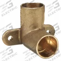 NIBCO Sweat Fitting Elbow: 1/2 in CTS x 1/2 in CTS, Cup x FTG, Drop Ear, Bronze (MPN 7075LF-12)