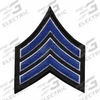 HEROS PRIDE Embroidered Patch: SGT, 3 in, Black, Polyester/Rayon, Rank Insignia, 1 PR (MPN 5421S). Key specifications — attr188498: 3 in; attr188499: Black; attr188500: Rayon; attr188503: SGT; attr193746: HEROS PRIDE.