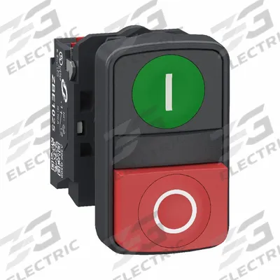 SCHNEIDER ELECTRIC Multihead Operator: Non-Illuminated, 2 Button, Flush Profile - Multihead Push-Button Operators
